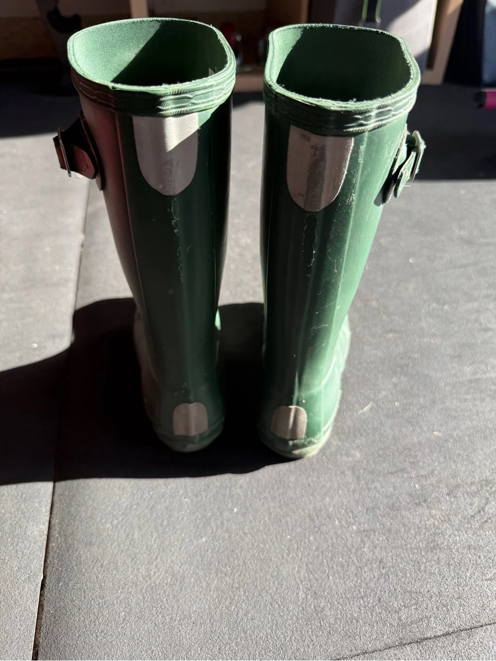 Hunter Kids Forest Green Waterproof Tall Rain Boots